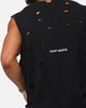 Saint Morta Distressed Oversized Muscle T-Shirt Black