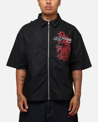 Ed Hardy Dragon Zip Shirt Black