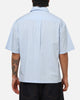 Carre Signature Rose Button Up Shirt Blue Pinstripe