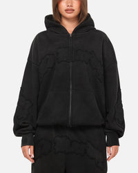 Ed Hardy Fray Zip Hoodie Black