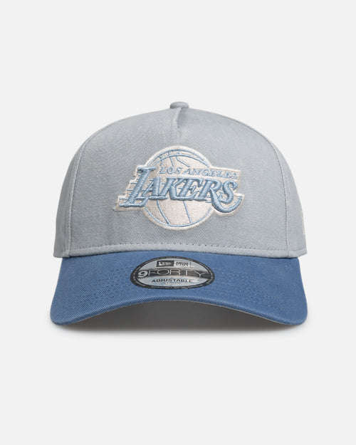 New Era Los Angeles Lakers 'Faded Washed Grey' 9FORTY A-Frame Snapback Grey/Blue