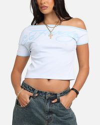 Ed Hardy Women's Aline Baby T-Shirt Blue