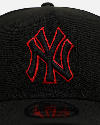 New Era New York Yankees 'Easy Black And Scarlet' 9FORTY A-Frame Snapback Black/Scarlet