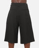 Carre Heritage Pleated Shorts Black Pinstripe