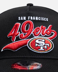 New Era San Francisco 49ers  "NFL OTC Script" 9Forty A-Frame Snapback Black