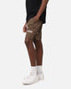 Saint Morta Gothic Nylon Shorts Chocolate