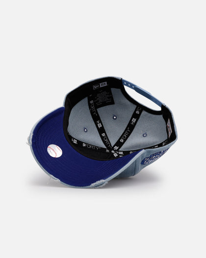 New Era Boston Red Sox 'Distressed Denim' 9FORTY A-Frame Snapback Light Wash Denim