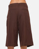 Carre Heritage Pleated Shorts Brown