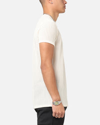 Sik Silk Textured Muscle Fit T-Shirt White