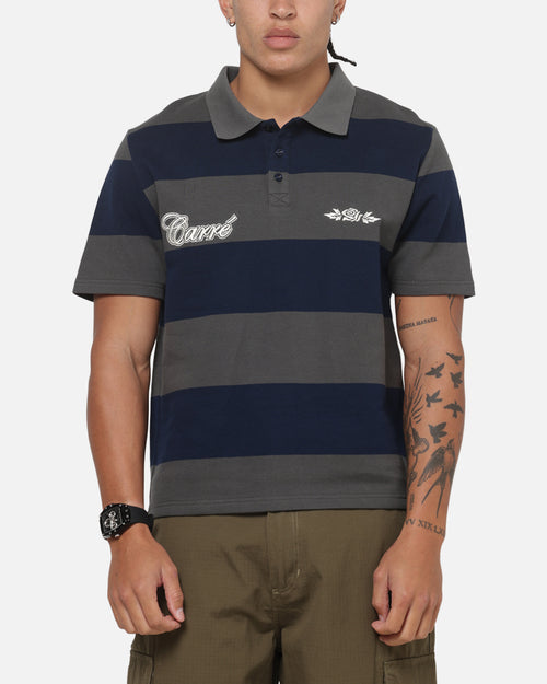 Carre Common Striped Polo Forest/Navy