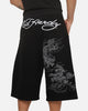 Ed Hardy Studded Tailored Jorts Black