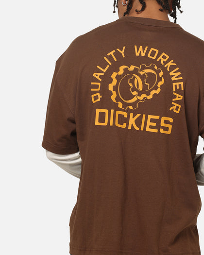 Dickies Payson 2Fer Long Sleeve T-Shirt Brown