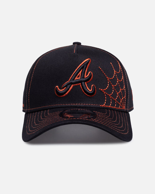 New Era Atlanta Braves 'Spider Web' 9FORTY A-Frame Snapback Black/Orange