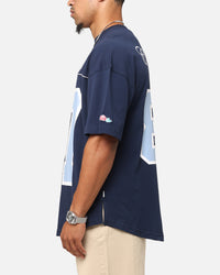 Carre Hitta Grid Iron T-Shirt Navy/Light Blue