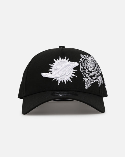 New Era Miami Dolphins 'Ornate Rose' 9FORTY A-Frame Snapback Black/White