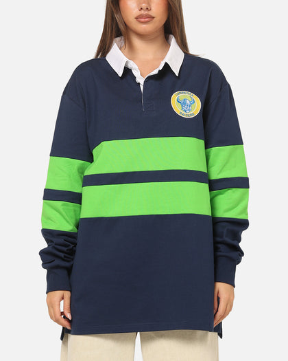 Bleacher Athletic Canberra Raiders NRL Legacy Rugby Polo Shirt Navy