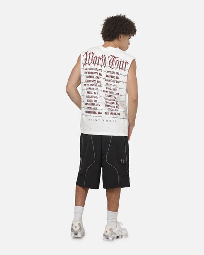 Saint Morta World Tour Oversized Muscle T-Shirt Off White
