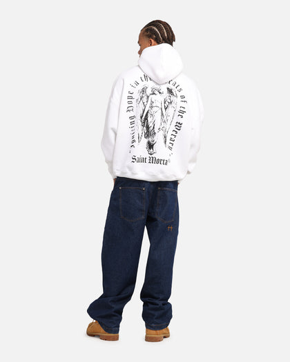 Saint Morta Weiry Hearts Boxy Hoodie White