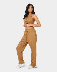 EN ES Women's Mason Lace Up Track Pants Tan