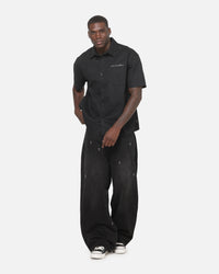 Saint Morta Saints Marked Button Up Shirt Washed Black