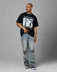 Loiter Katana Vintage T-Shirt Black Acidwash