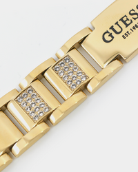 Guess Mainline 15mm Frontier Crystal Bracelet Gold