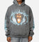 73Studio X Lord Of The Rings The Balrog Premium Hoodie Washed Charcoal