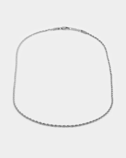 NXS 2mm Rope Necklace White Gold