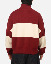 Carre Legacy Knitted Jumper Burgundy/Off White
