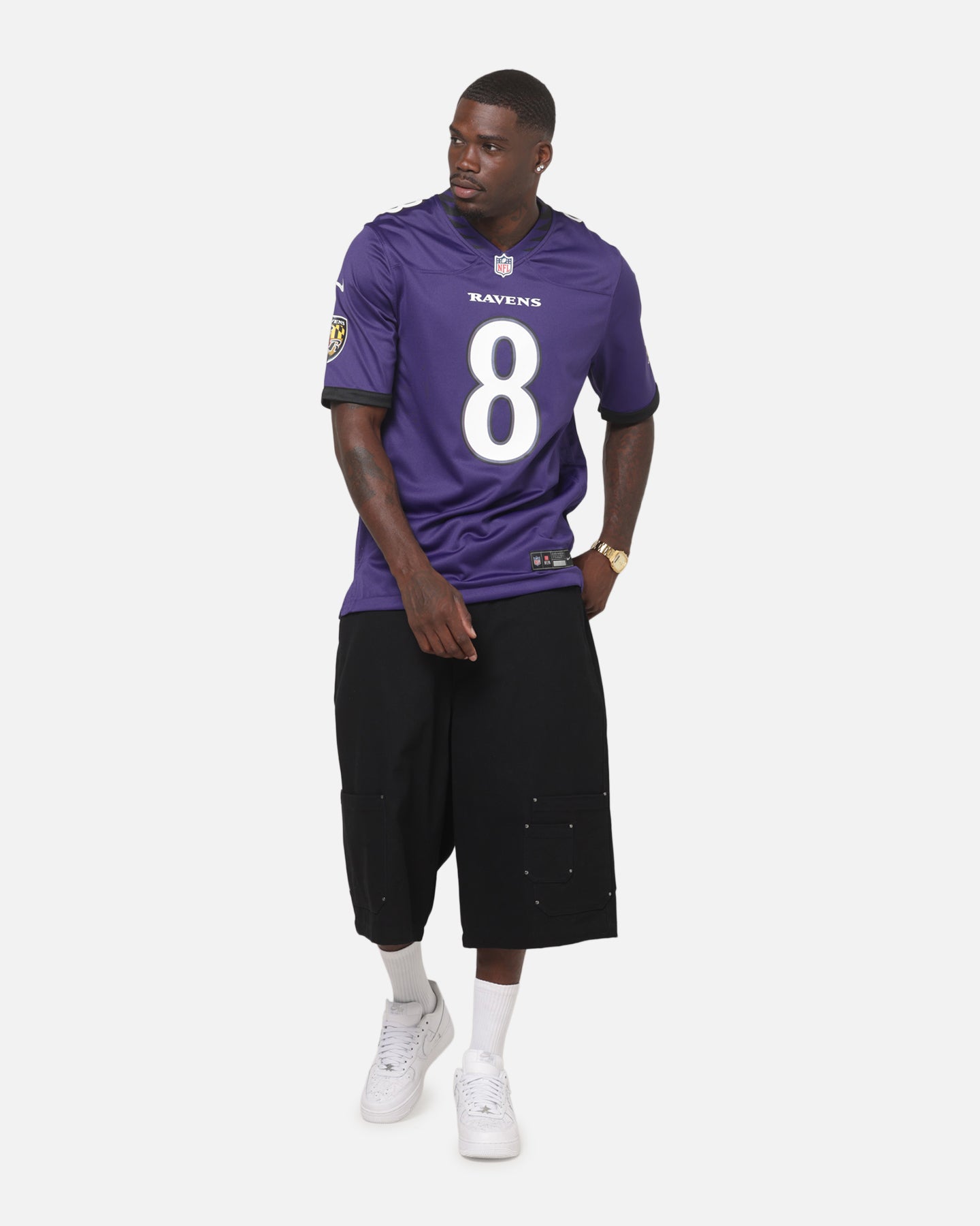 Nike Baltimore Ravens Lamar Jackson #8 Home Game NFL Jersey New
