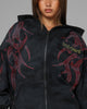 Loiter X Yu-Gi-Oh! Slifer Sky Dragon Zip Hoodie Black Wash