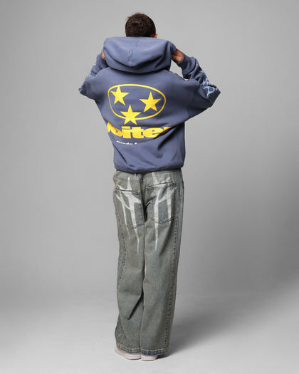 Loiter Solar Zip Hoodie Blue