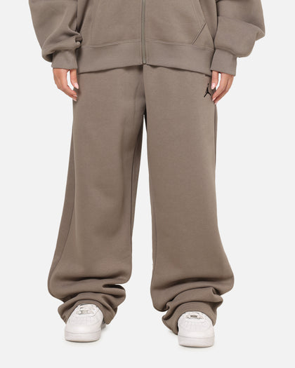 Jordan Jumpman Brooklyn Fleece Oversized Open-Hem Pants Olive Grey/Black
