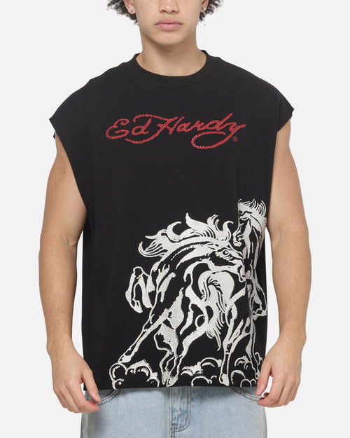 Ed Hardy Stallion Muscle T-Shirt Black
