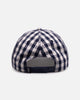 Von Dutch Distressed Plaid Dad Snapback Navy