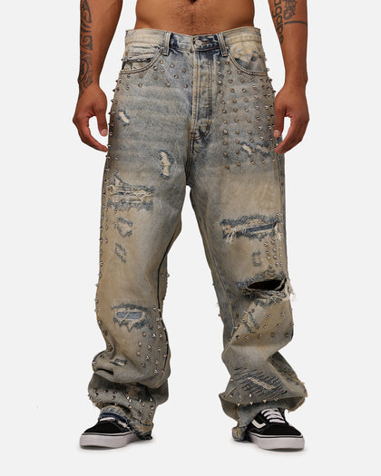 MNML Ultra Baggy Emo Denim Jeans Blue