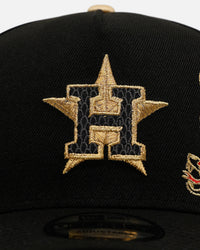 New Era Houston Astros 'Year Of The Snake' 9FORTY A-Frame Snapback Black/Gold