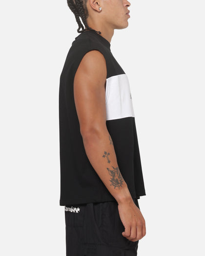 Carre Circuit Panel Muscle T-Shirt Black/White