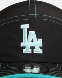 New Era Los Angeles Dodgers 'Black Aqua' Camper Strapback Black/Aqua