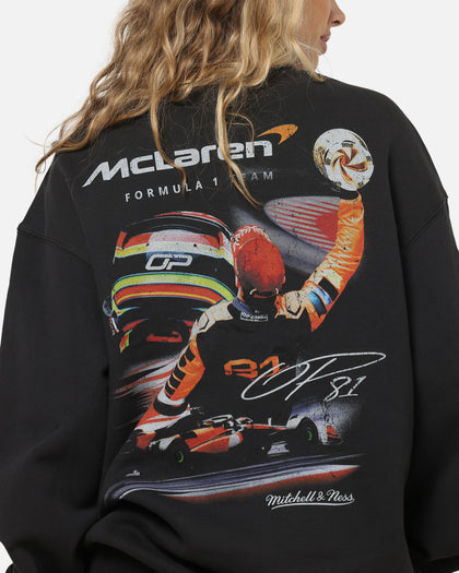 Mitchell & Ness X Mclaren Oscar Piastri Signature Crewneck Washed Black