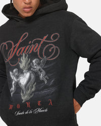 Saint Morta Heavens Kitchen Boxy Hoodie Black Wash