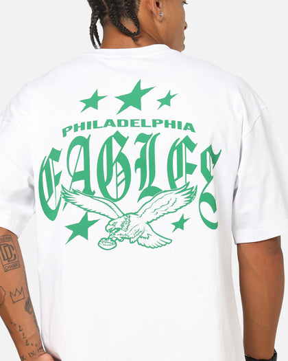 Mitchell & Ness Philadelphia Eagles Stars & Text Boxy T-Shirt White