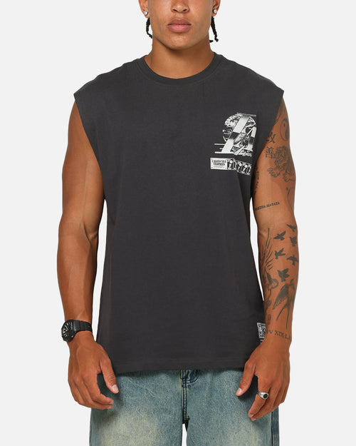Mitchell & Ness Los Angeles Lakers LA Champ Chrome Muscle T-Shirt Washed Black