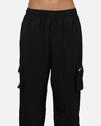 Nike Women's Sportswear Essential High-Rise Woven Cargo Pants Black/White