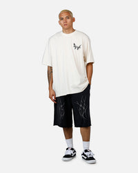 Saint Morta Warrior Baggy Sweat Shorts Washed Black