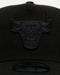 New Era Chicago Bulls 'Easy Black' 9FORTY A-Frame Snapback Black/Black