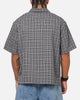 Carre Plaid Button Up Shirt Black-Plaid