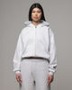 American Thrift Women's Classic Zip Hoodie Grey Heather