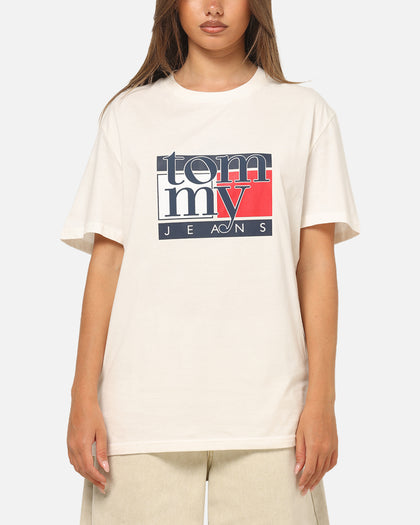 Tommy Jeans Slim RWB Flag T-Shirt Ancient White