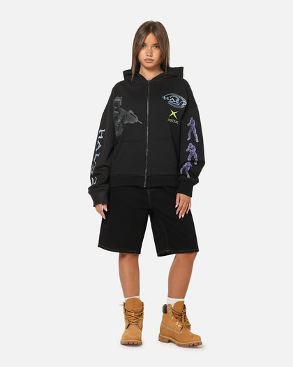73Studio X Halo 2 Multiplayer Zip Hoodie Vintage Black